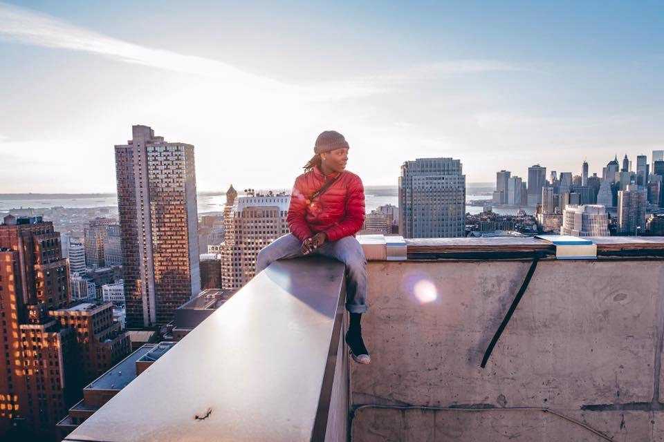 Vic.invades on a building roof.