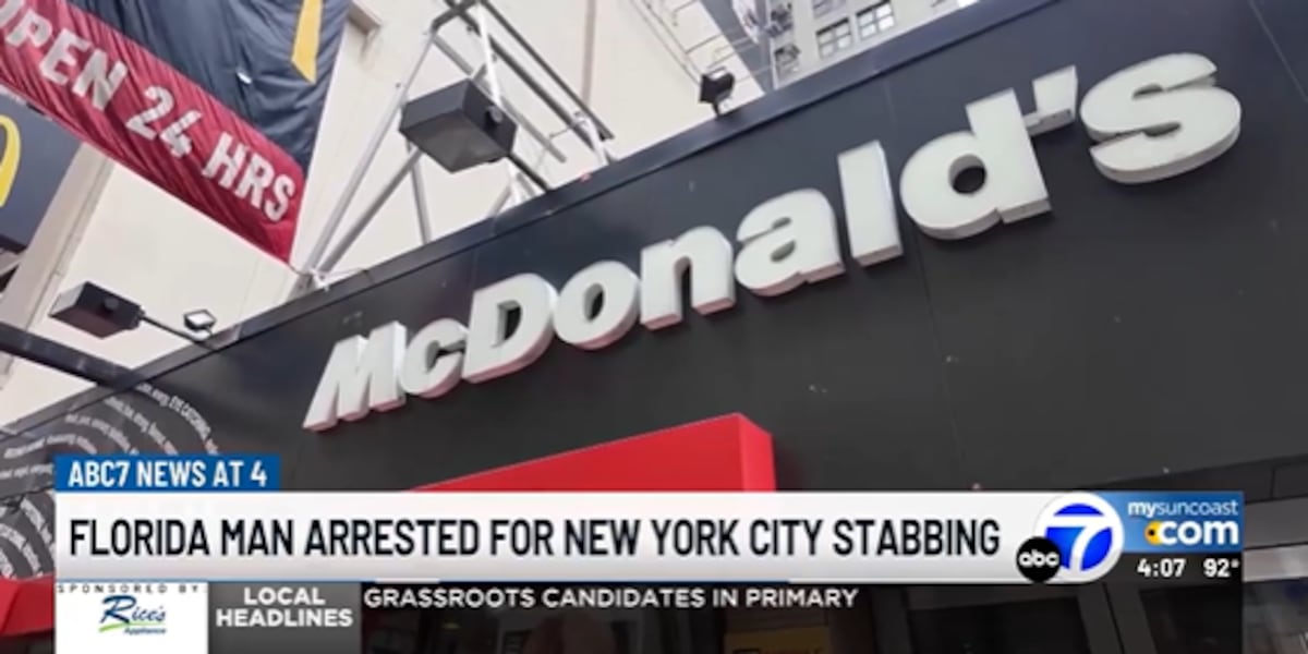 Port Charlotte man charged in stabbing of tourist in New York City