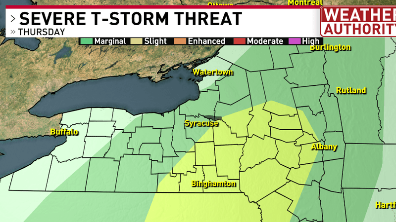 Storm prediction center threats for Thursday