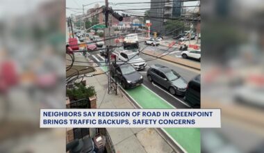 News 12 | Brooklyn | Its Become A Nightmare Traffic Chaos Ensues On Mcguinness Boulevard After Lane Redesign