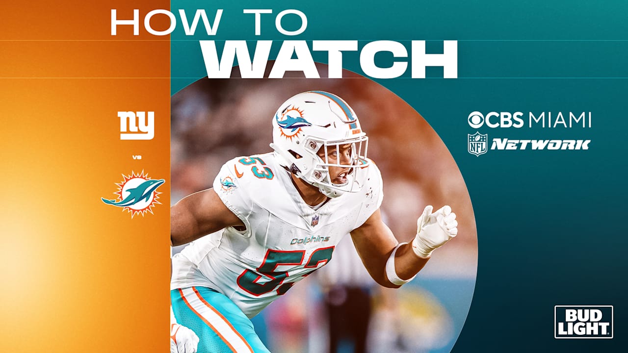 How to Watch, Stream & Listen: New York Giants at Miami Dolphins
