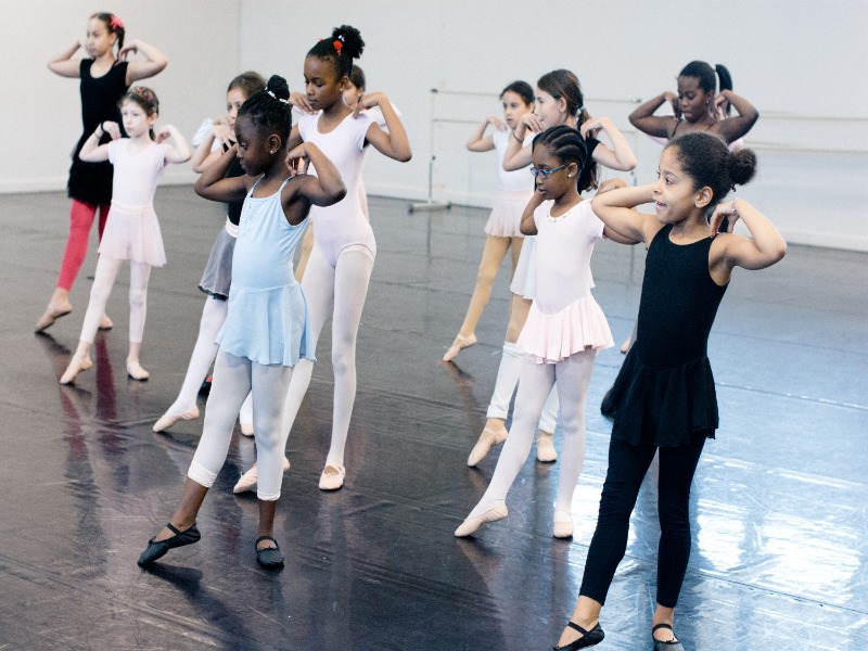 Children in a Brooklyn ballet class