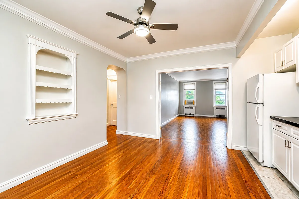 bay ridge co-op - kitchen with a wood floor