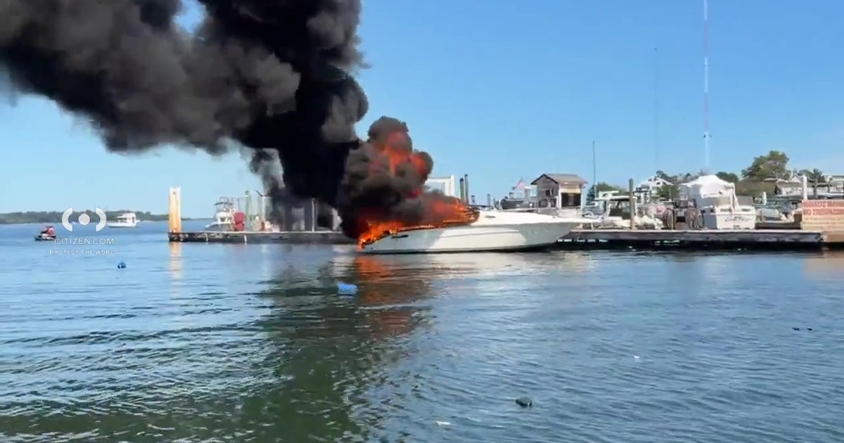 Boat catches fire off City Island, 3 injured