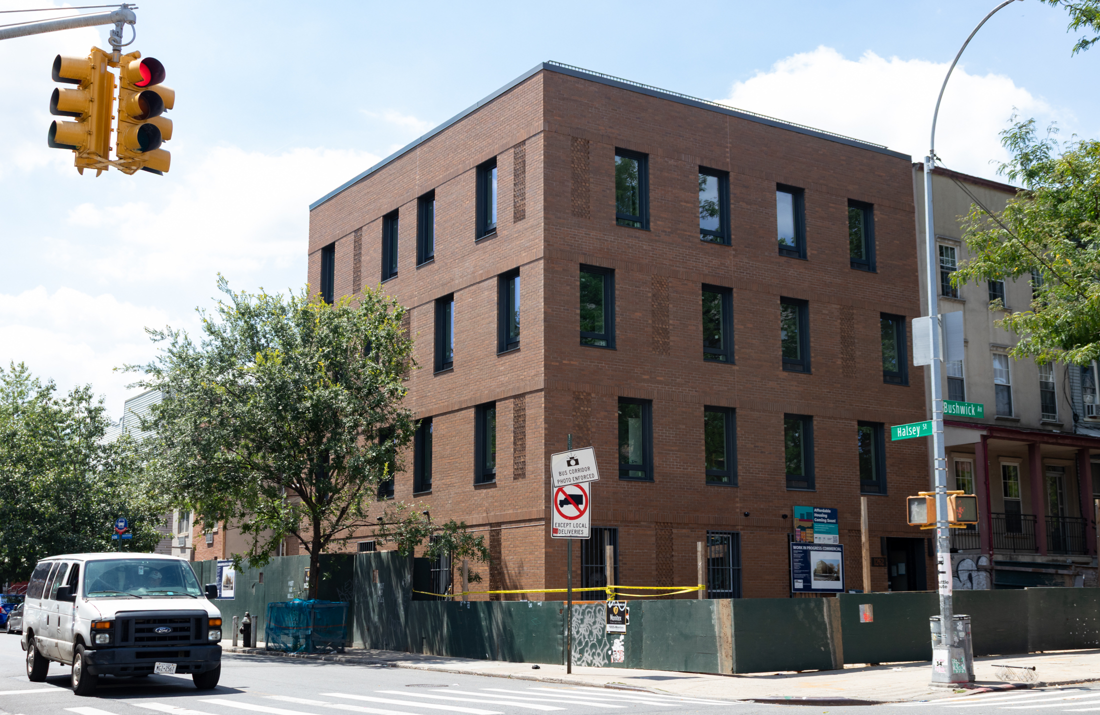 a brick building on a corner