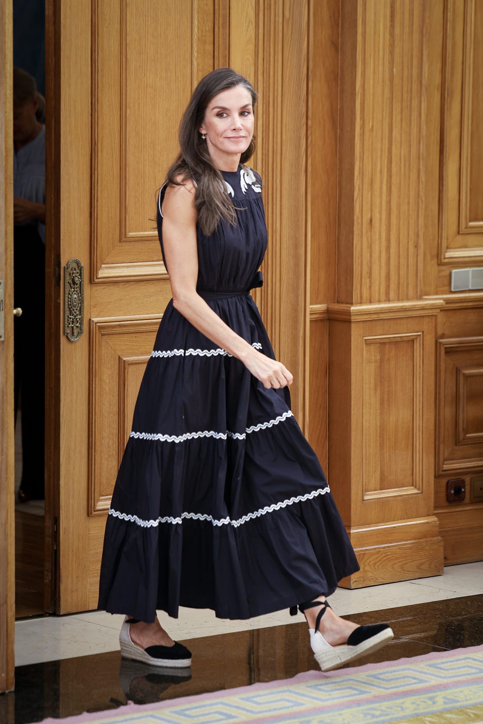 Queen Letizia Receives University Scholarship Holders From The Fundación Microfinanzas BBVA