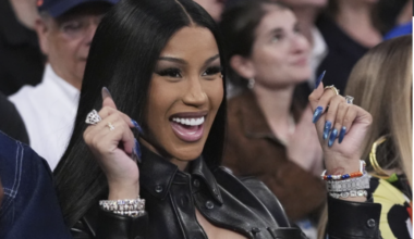 Cardi B attends Game 4 in the Eastern Conference semifinals of the NBA basketball playoffs between the New York Knicks and the Boston Celtics in 2025. Photo: Frank Franklin II/AP