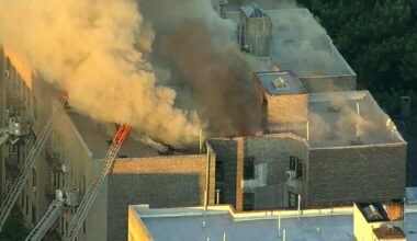 Firefighters battling large blaze at apartment building in Norwood, Bronx