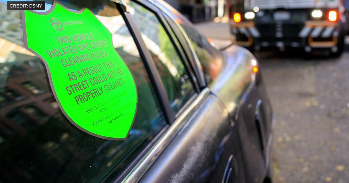 Warning stickers to be put on cars that aren't moved for alternate-side parking in NYC