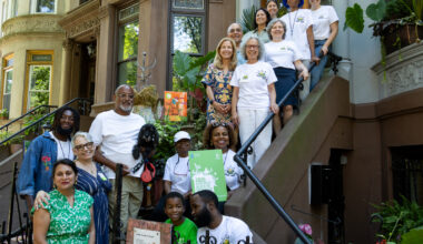 people on a stoop