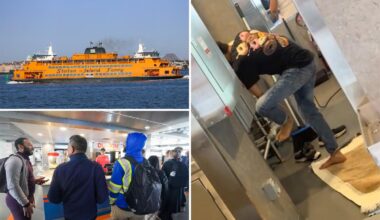 Man washes feet in Dunkin' Donuts shop on Staten Island Ferry