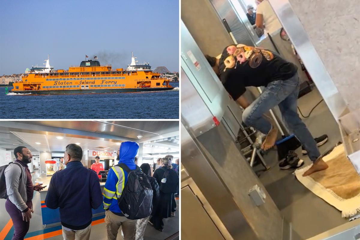 Man washes feet in Dunkin' Donuts shop on Staten Island Ferry