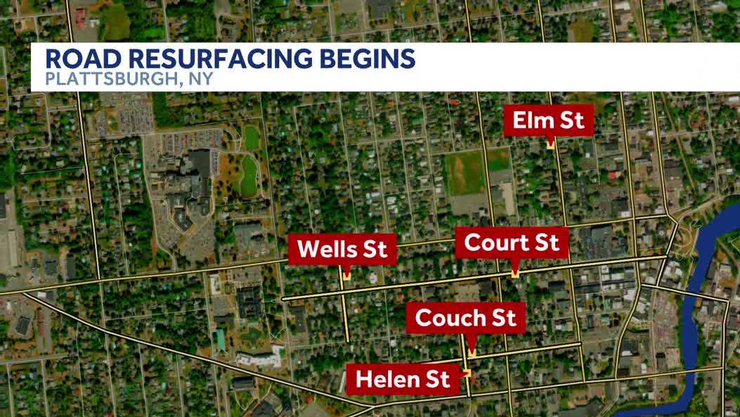 Road resurfacing work in downtown Plattsburgh may cause delays