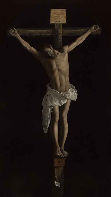 Francisco de Zurbarán, The Crucifixion, 1627. Oil on canvas, 114 3/10 × 65 ⅕ inches. © The Art Institute of Chicago. Courtesy the Art Institute of Chicago.