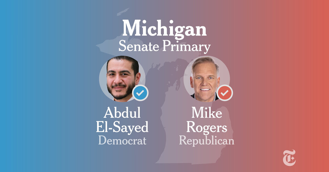 Michigan U.S. Senate Primary 2026 Live Election Results: El-Sayed vs. Stevens