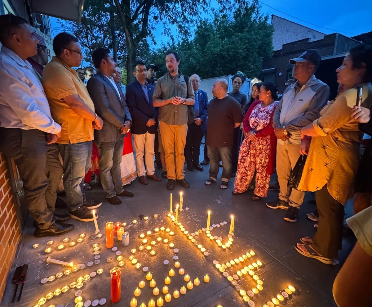 In Ridgewood, Queens, Nepali Community Gathers to Pray for Flood Victims and Missing Loved Ones