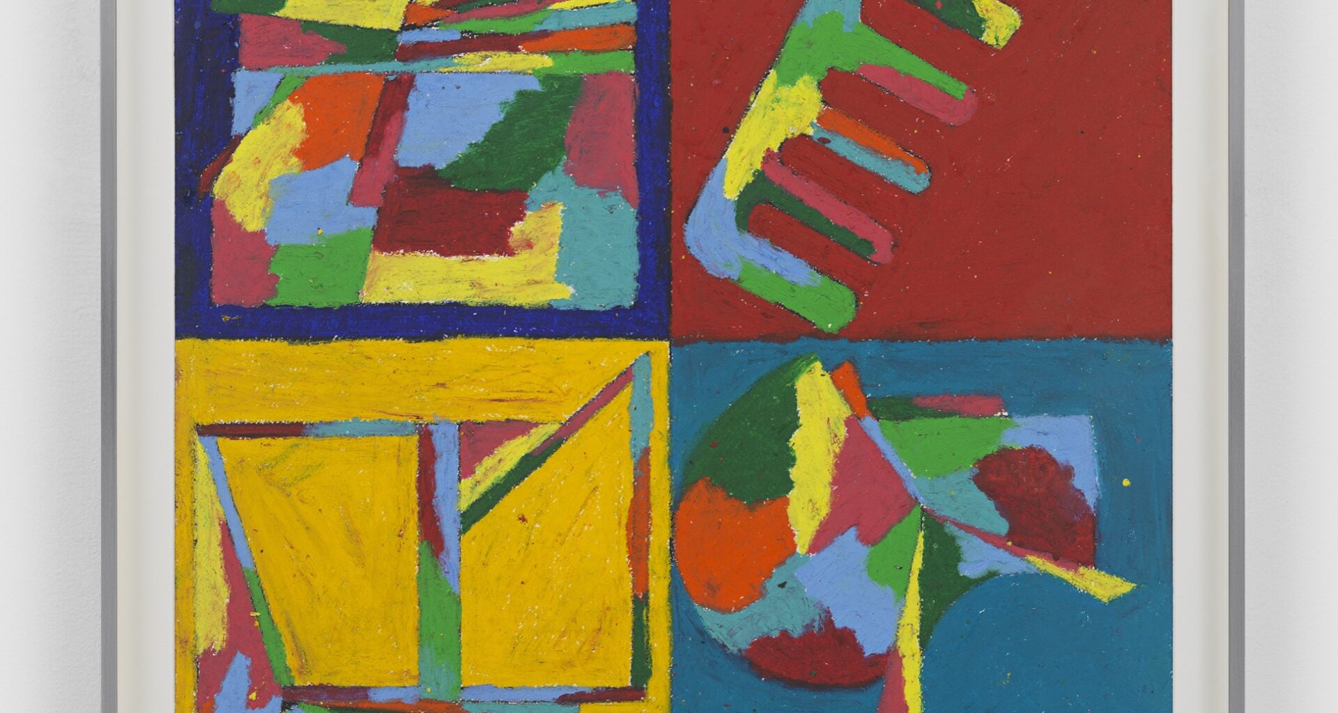 Wyatt Kahn, My Things, 2018. Oil pastel on paper, 24 × 18 inches. Courtesy the artist and Rodder. Photo: Genevieve Hanson.
