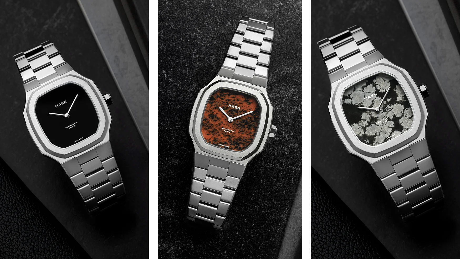 Maen Manhattan 37 Ultra Thin Stone Dial Collection