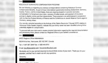 New York Holocaust survivors and families being warned of potential fraud