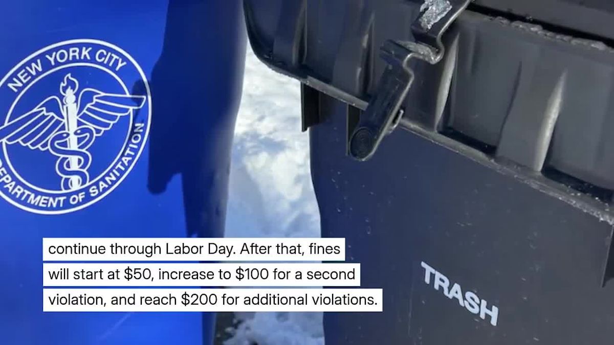 NYC Will Soon Start Issuing Fines For Not Having Required Trash Bin: Here's When