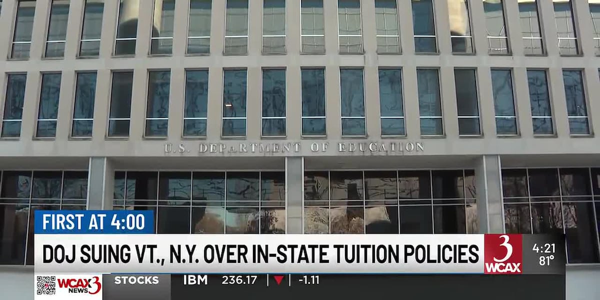 DOJ sues Vermont, New York over in-state college tuition for noncitizens