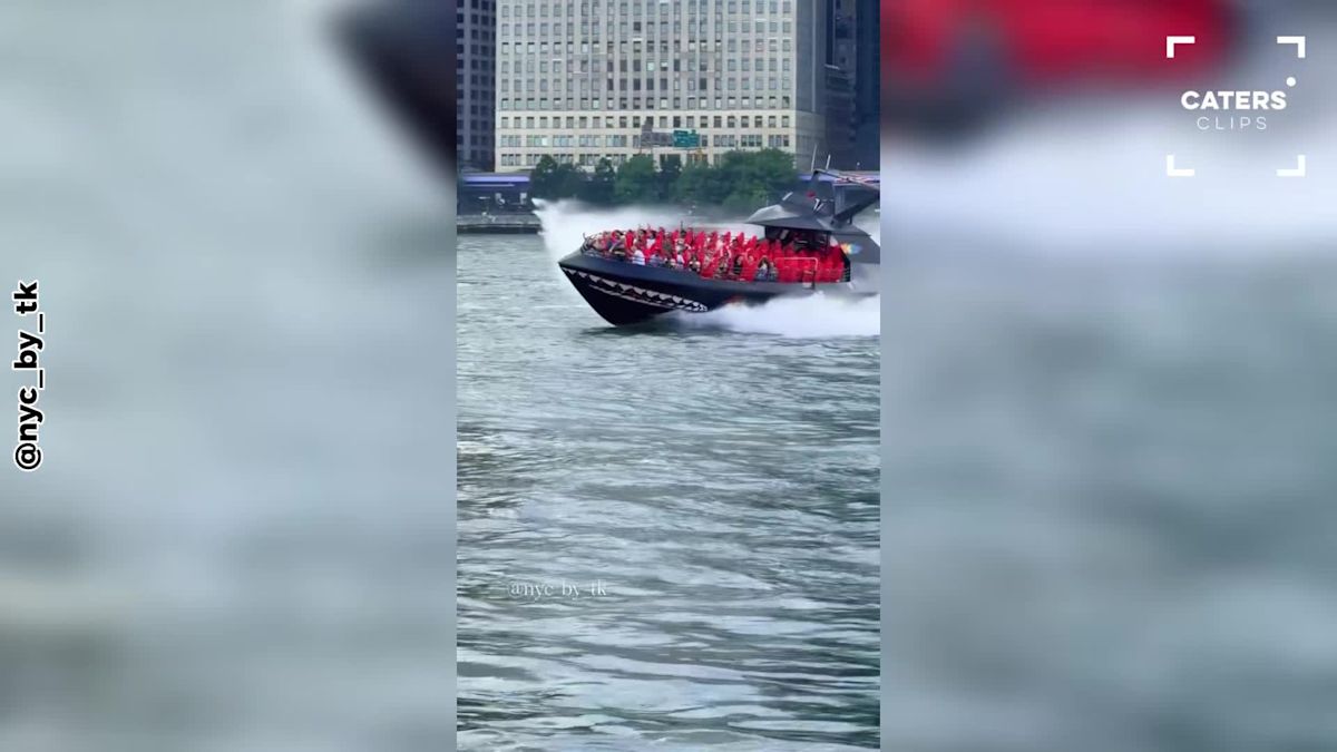 A Daring Way to See NYC: High-Speed Thrill Ride Waves Through Harbor