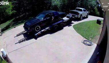 Home Security Camera Captures exact second New York trailer unhooks