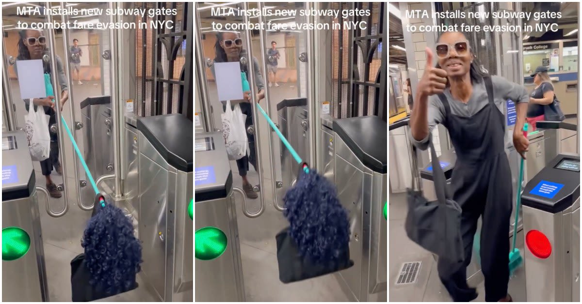 Woman Tries to Bypass NYC Subway Fare Gates With a Wig and Broom — ‘It Still Didn’t Work’