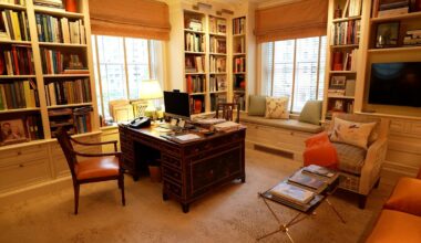 A Legendary Designer's Book-Filled Library & Studies in NYC