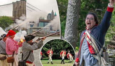 The Battle of Brooklyn is back! Rev War re-enactors swarm NYC streets for 250th anniversary: ‘My musket is the joy of my life’