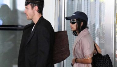 Zoë Kravitz and Harry Styles Land in New York City Ahead of His Madison Square Garden Residency