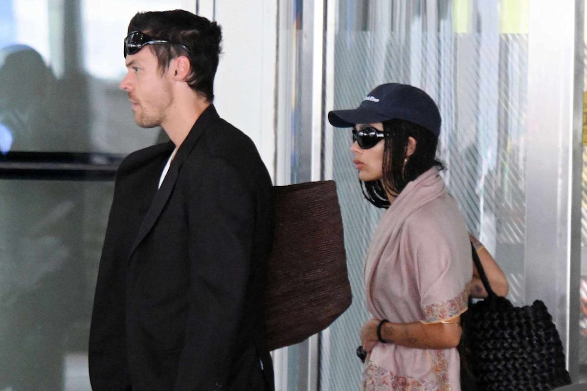 Zoë Kravitz and Harry Styles Land in New York City Ahead of His Madison Square Garden Residency