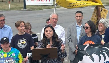 New York activists rally at Tesla site to demand stronger data center moratorium
