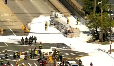 Tanker spills about 2,000 gallons of fuel after overturning in Queens