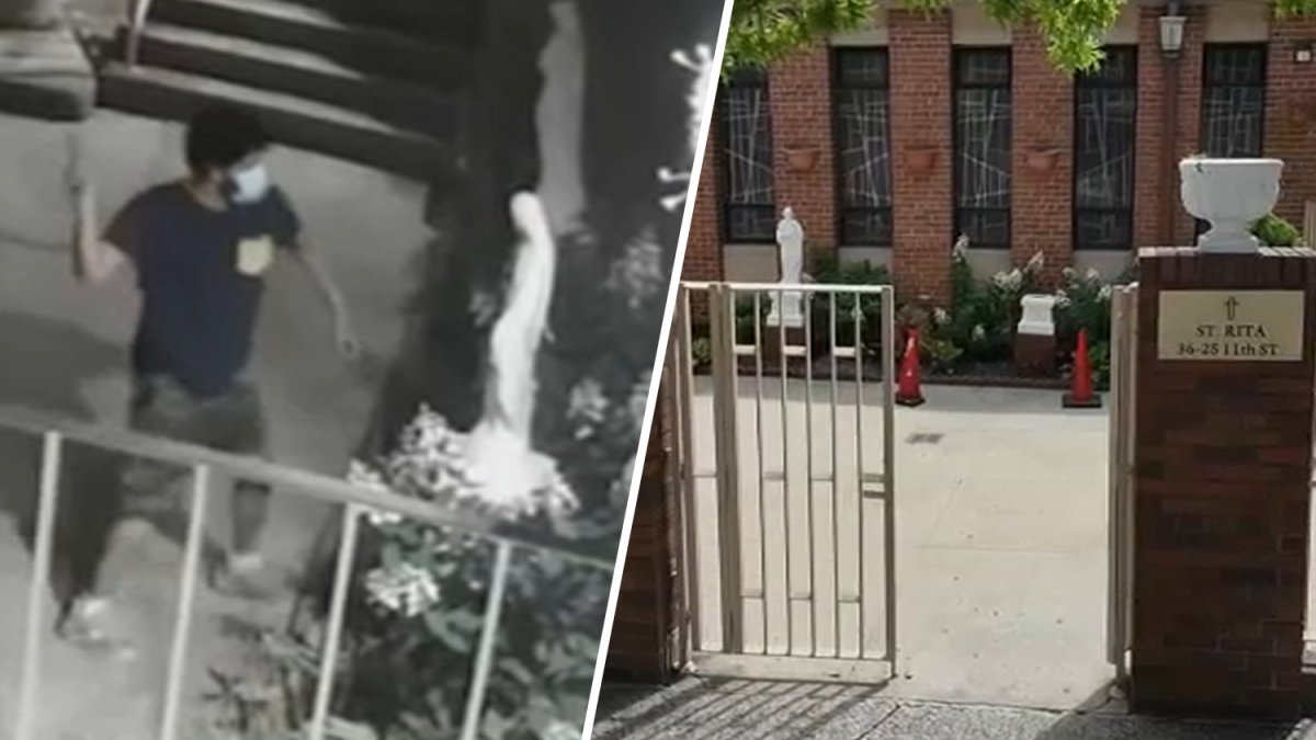 Man seen smashing Virgin Mary statue at Long Island City church – NBC New York