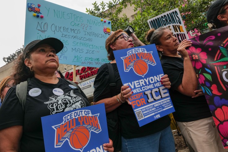 Immigration Activists Protest Against ICE's Recent Activity In NYC