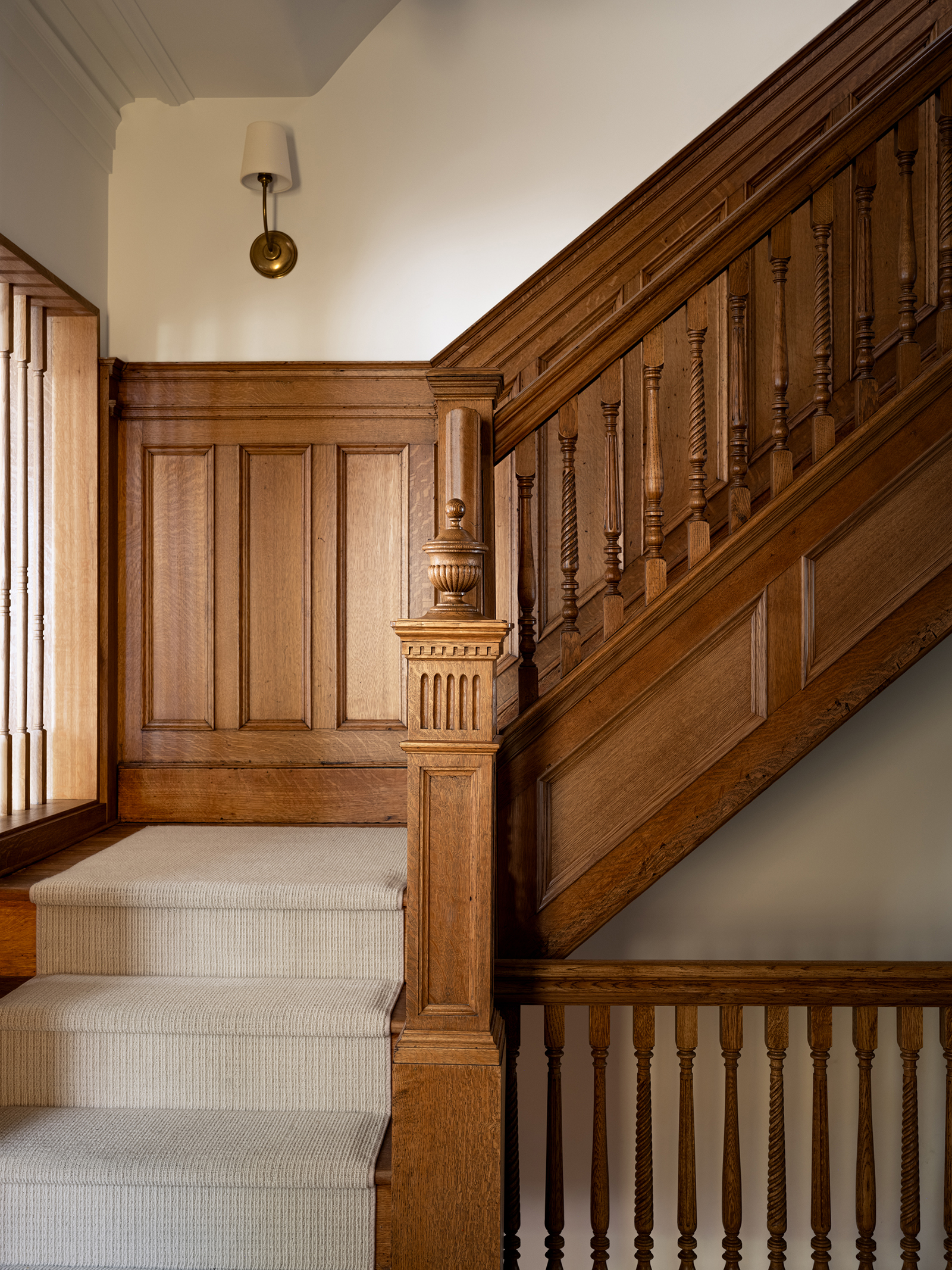 STAIRS WITH WAINSCOTING GOING UP