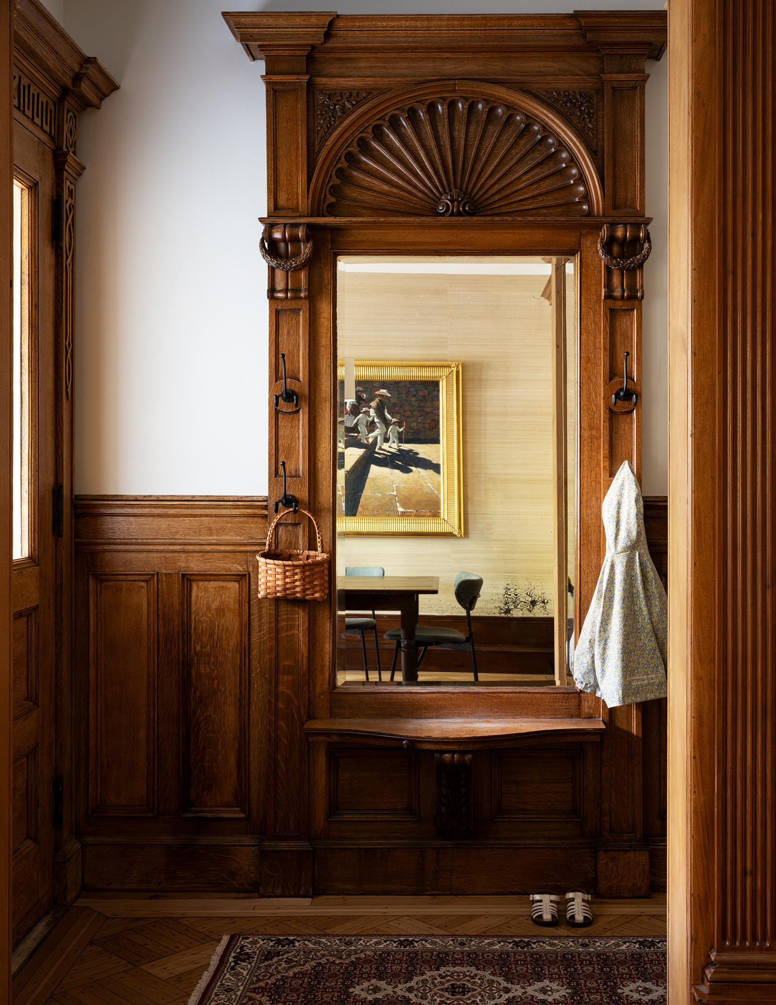 FRONT HALL CARVED WOODWORK