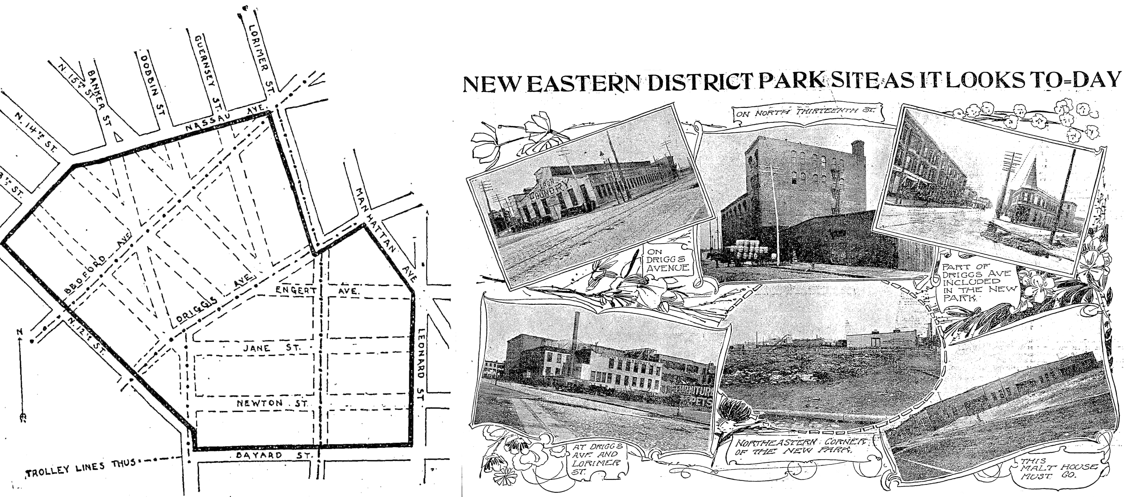 black and white map and images of buildings