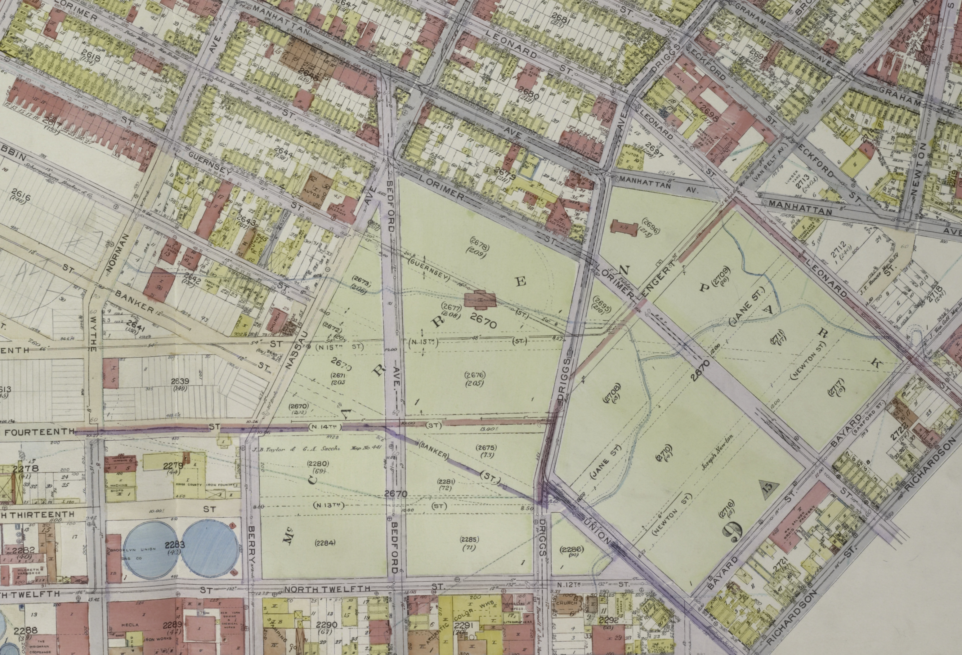 map showing park labelled