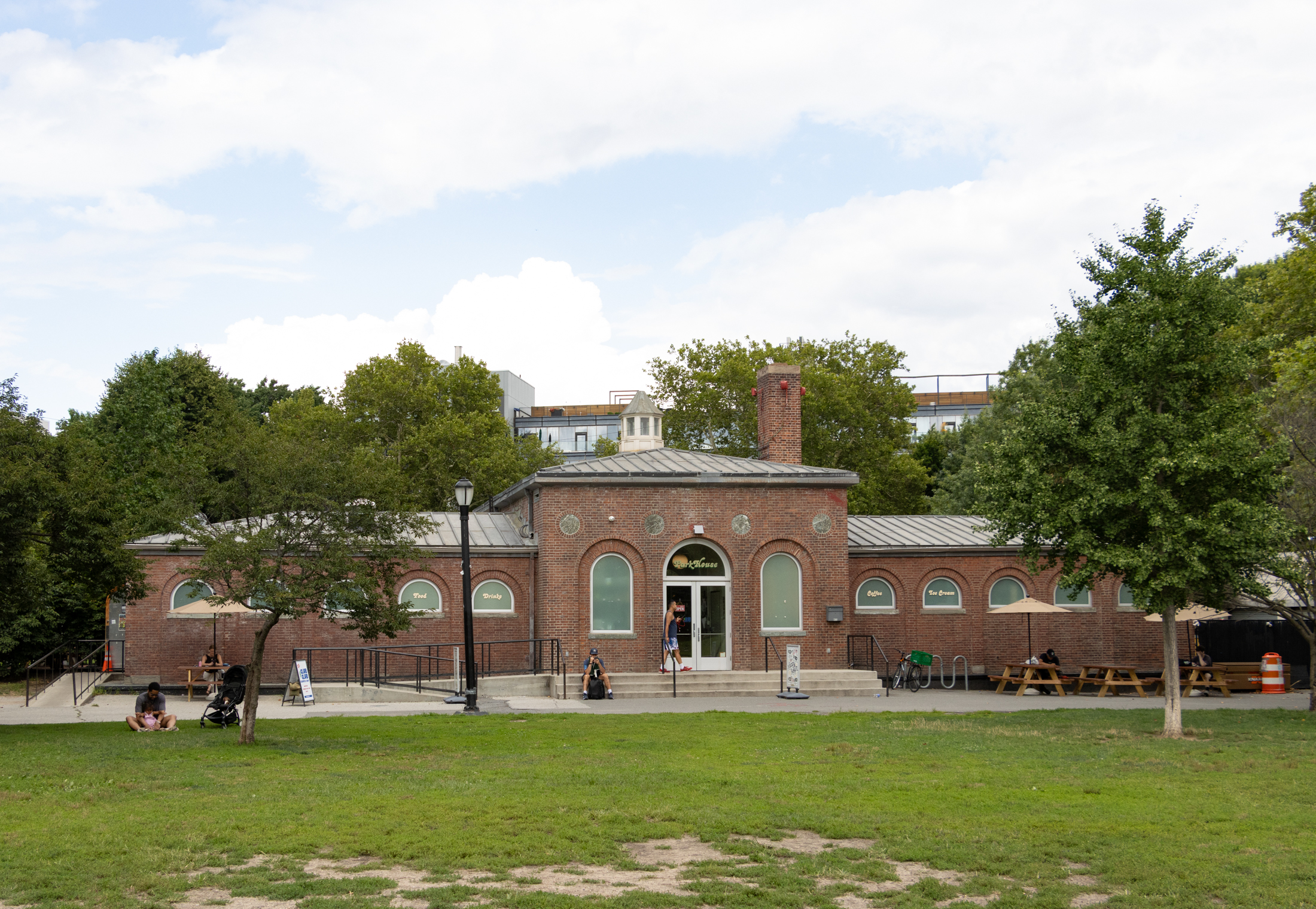 brick building with cafe in mccarren park