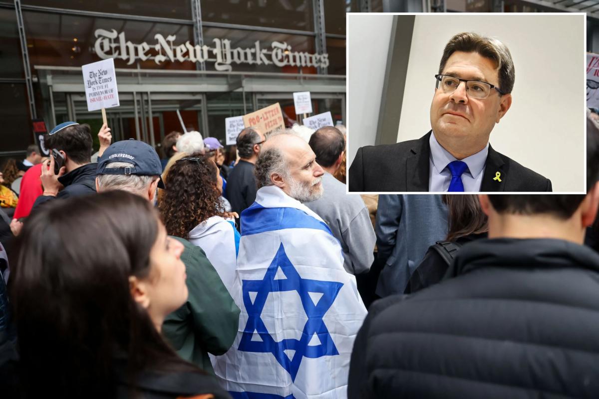 Israeli consul in NYC cancels New York Times subscriptions over 'incitement against the Jewish state'