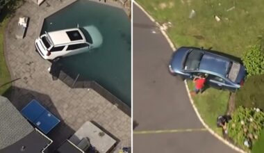 Woman dies after plunging SUV Long Island swimming pool