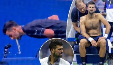 Visibly ill Novak Djokovic upset by Mariano Navone in first round at US Open