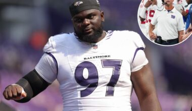 Giants beef up defensive line by trading for Ravens' C.J. Okoye in John Harbaugh reunion