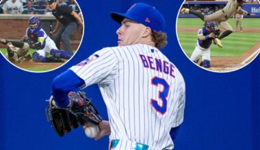 Carson Benge's big right arm is star again as rolling Mets nip Padres