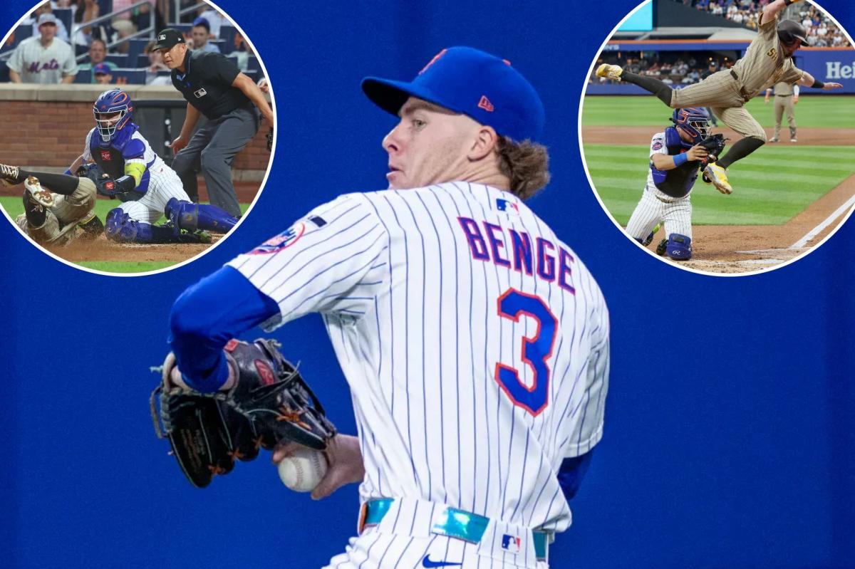 Carson Benge's big right arm is star again as rolling Mets nip Padres