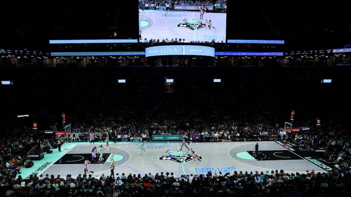 Golden State Valkyries and New York Liberty play basketball at Barclays Center.
