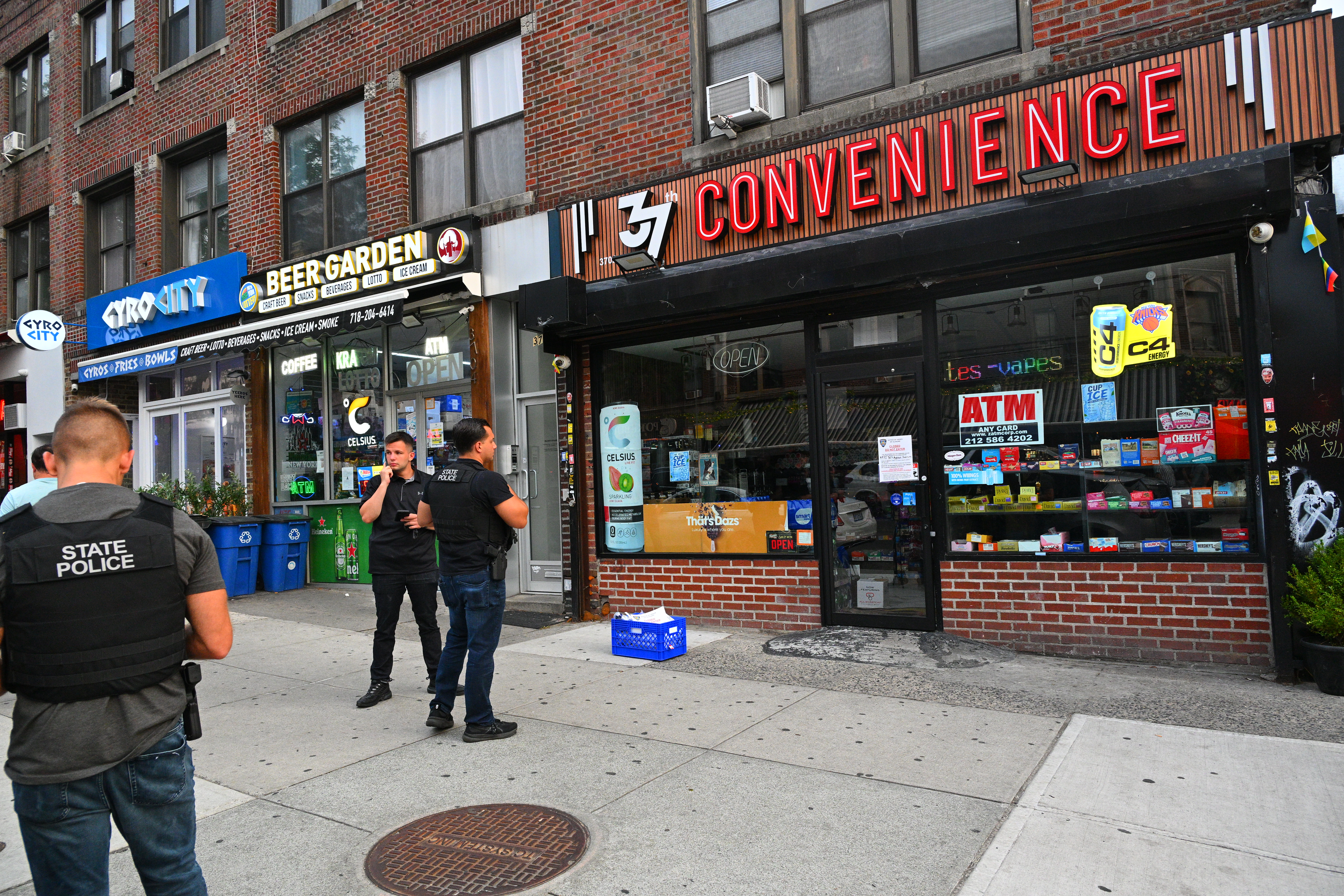 The raids were carried out with the assistance of the Queens District Attorney's Office and the New York State Police. 