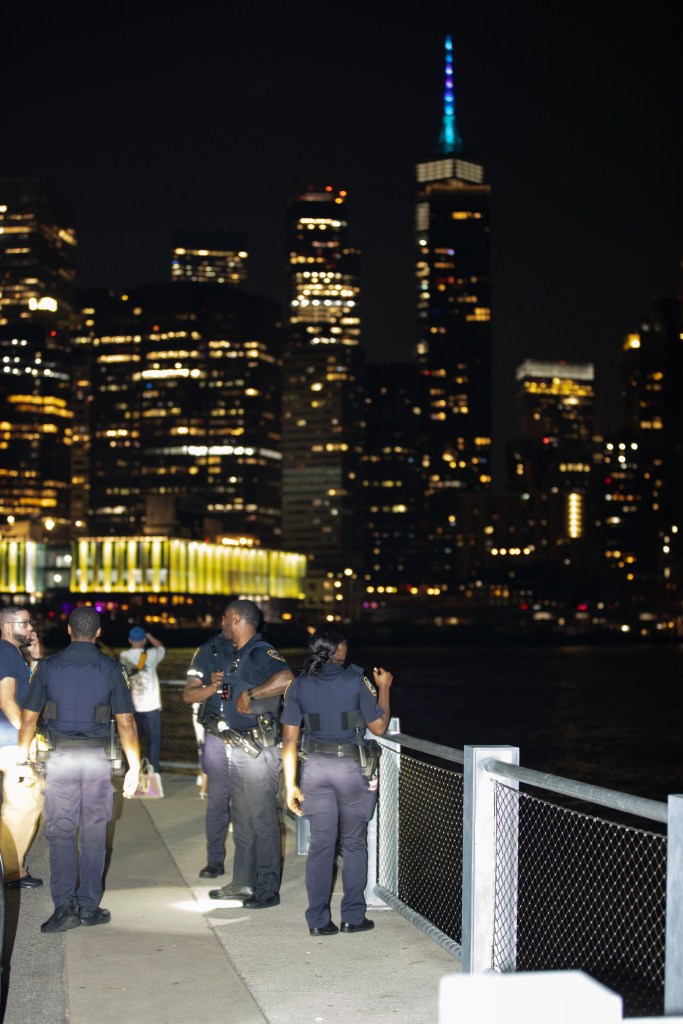 Two people, a woman and a child, were pulled from the water after the 10:30 p.m. incident.